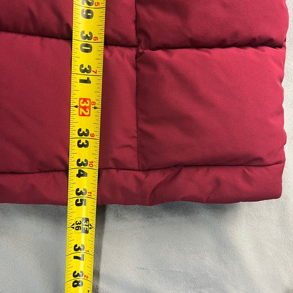 NWT Tommy Hilfiger Women's Hooded Puffer coat Burgundy Size Large - Picture 7 of 8